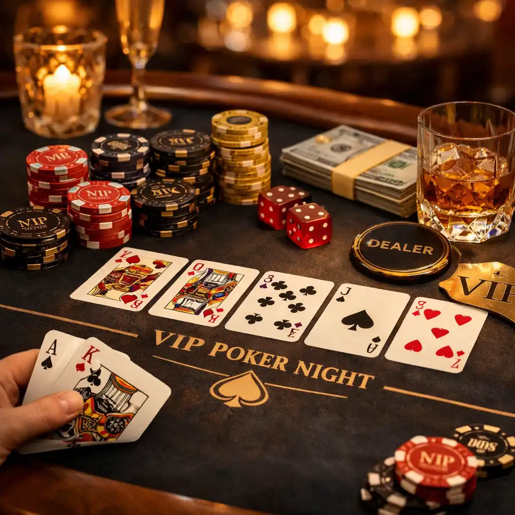 Profesjonalne stoły pokerowe przygotowane na elegancki event